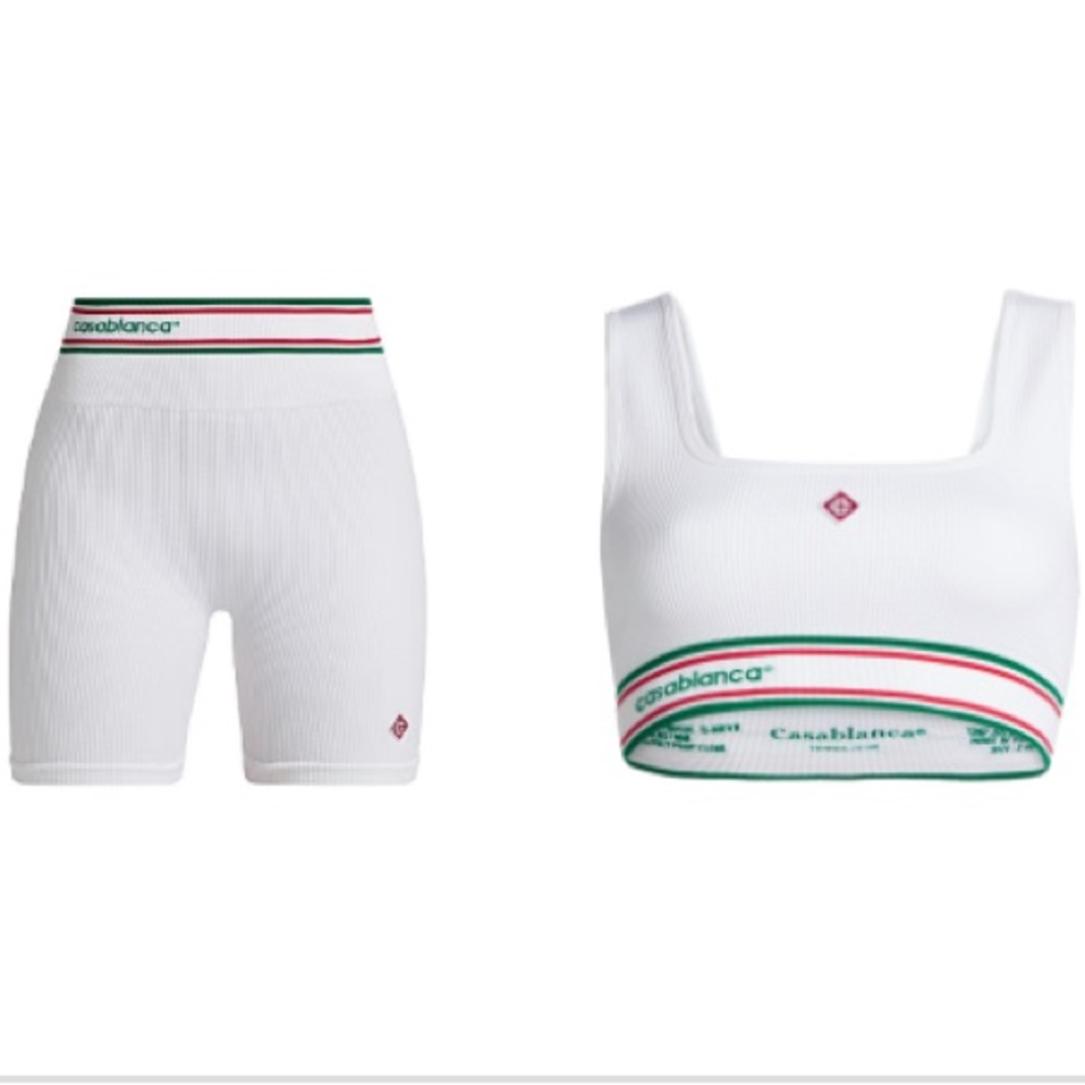 Casablanca White Ribbed Knit Set